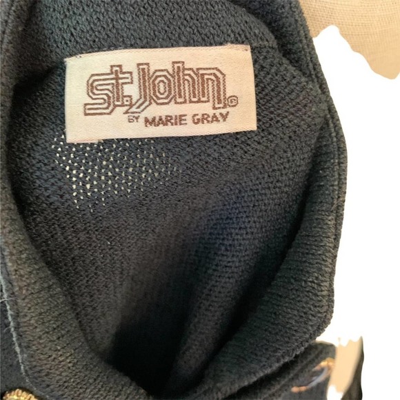 St John By Marie Gray Double Breasted Jacket Blazer Santana Knit Size Small - Picture 8 of 12